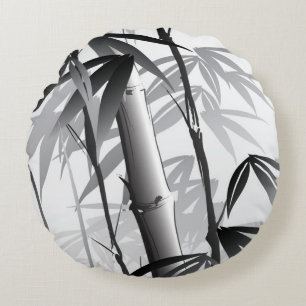 Illustratie van een schilderij met oosterse stijl rond kussen