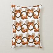 illustratie van een serie teddyberen op wit accent kussen (Voorkant(Verticaal))