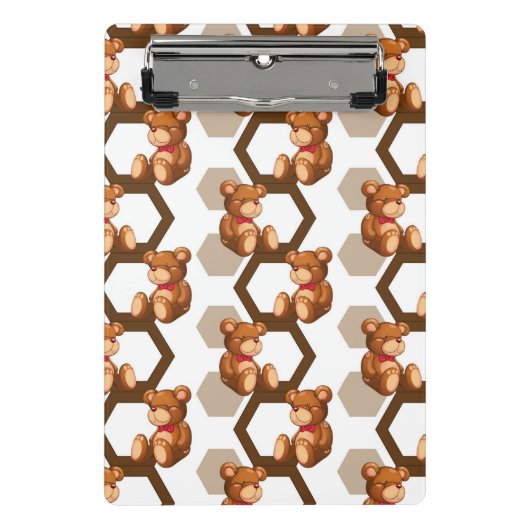 illustratie van een serie teddyberen op wit mini klembord (Voorkant)