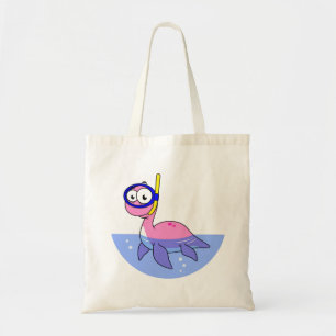 Illustratie van een snorkelend monster van Loch Ne Tote Bag