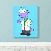 Illustratie van een Spinosaurus-arts. Canvas Afdruk (Insitu (Houten vloer))