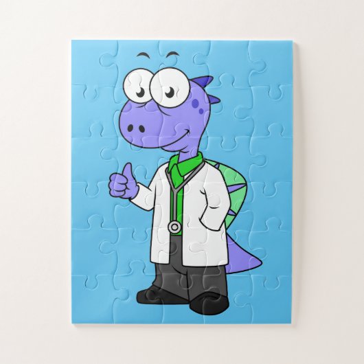 Illustratie van een Spinosaurus-arts. Legpuzzel (Verticaal)