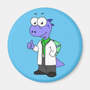 Illustratie van een Spinosaurus-arts. Magneet