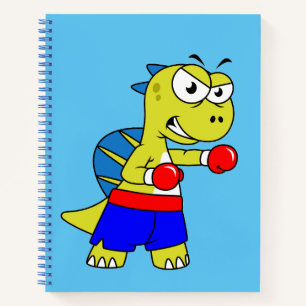 Illustratie van een Spinosaurus boksen. Notitieboek