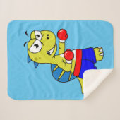 Illustratie van een Spinosaurus boksen. Sherpa Deken (Voorkant (horizontaal))