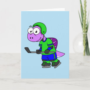 Illustratie van een Spinosaurus hockeyer. Kaart