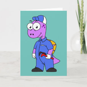 Illustratie van een Spinosaurus loodgieter. Kaart