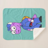 Illustratie van een Spinosaurus loodgieter. Sherpa Deken (Voorkant (horizontaal))