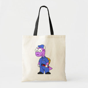 Illustratie van een Spinosaurus loodgieter. Tote Bag