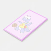 Illustratie van een Stegosaurus die basketbal spee Post-it® Notes (Schuin)