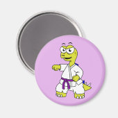 Illustratie van een stegosaurus die karate beoefen magneet (Voorkant / Achterkant)