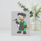 Illustratie van een Stegosaurus-lasser. Briefkaart (Staand voorkant)