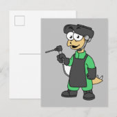 Illustratie van een Stegosaurus-lasser. Briefkaart (Voorkant / Achterkant)