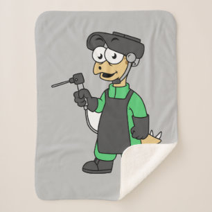 Illustratie van een Stegosaurus-lasser. Sherpa Deken