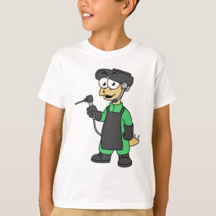 Illustratie van een Stegosaurus-lasser. T-shirt