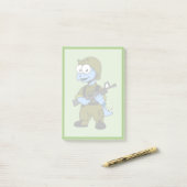 Illustratie van een Stegosaurus soldaat. Post-it® Notes (Op bureau)