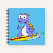 Illustratie van een survende spinosaurus. notitieboek (Voorkant)