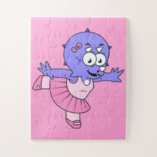 Illustratie van een Triceratops balletdanser. Legpuzzel