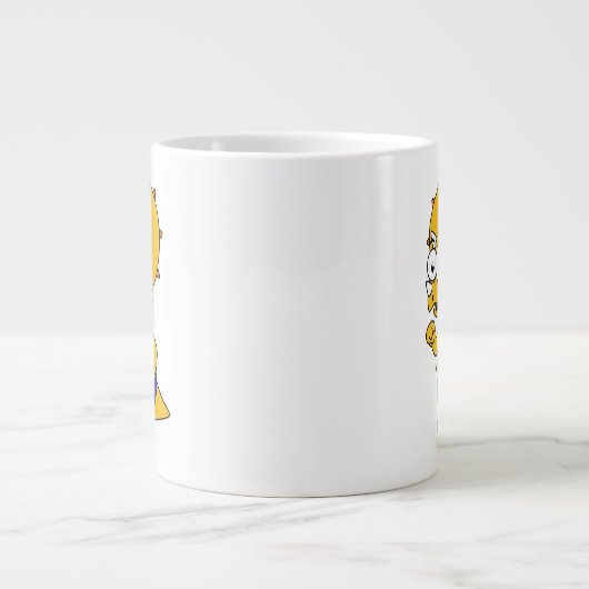 Illustratie van een Triceratops-loper. Extra Grote Beker (Voorkant)