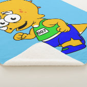 Illustratie van een Triceratops-loper. Sherpa Deken (3/4)