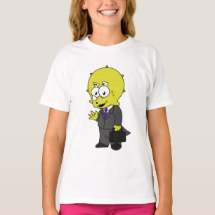 Illustratie van een Triceratops zakenman. T-shirt