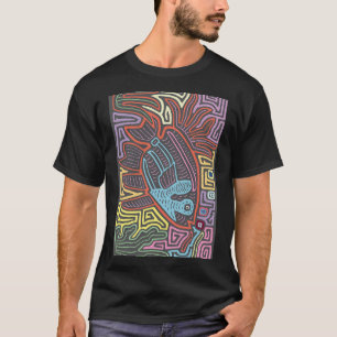 illustratie van een vis gebaseerd op een kuna mola t-shirt