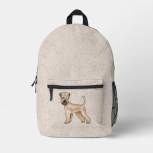 Illustratie van een zachtharige Wheaten Terrier-ho Bedrukte Rugzak