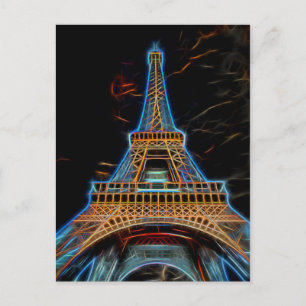 Illustratie van Eiffeltoren - Parijs, Frankrijk Briefkaart