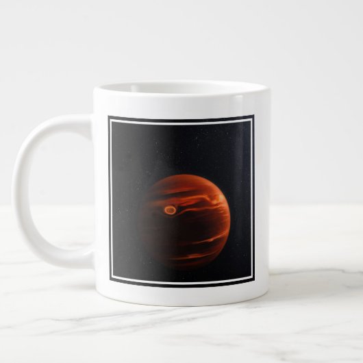 Illustratie van Exoplanet VHS 1256 B en zijn sterr Extra Grote Beker (Links)