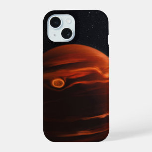 Illustratie van Exoplanet VHS 1256 B en zijn sterr iPhone 15 Hoesje