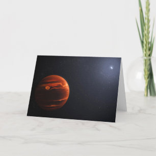 Illustratie van Exoplanet VHS 1256 B en zijn sterr Kaart