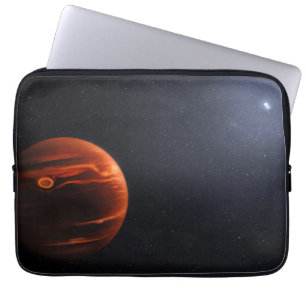 Illustratie van Exoplanet VHS 1256 B en zijn sterr Laptop Sleeve