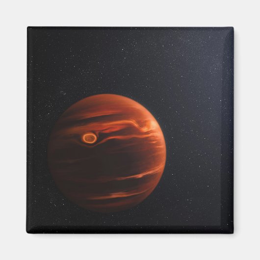 Illustratie van Exoplanet VHS 1256 B en zijn sterr Magneet (Voorkant)
