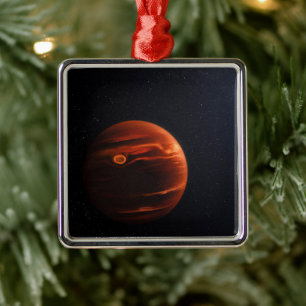 Illustratie van Exoplanet VHS 1256 B en zijn sterr Metalen Ornament