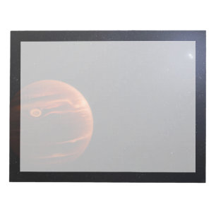 Illustratie van Exoplanet VHS 1256 B en zijn sterr Notitieblok