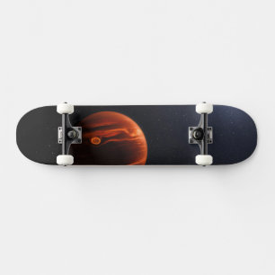 Illustratie van Exoplanet VHS 1256 B en zijn sterr Skateboard