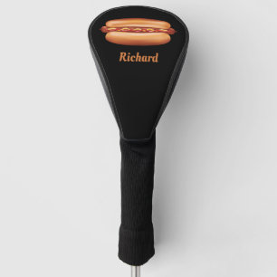 Illustratie van fastfood hotdog met aangepaste naa golfheadcover