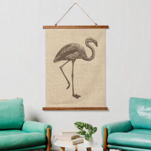 illustratie van Flamingo op schoot Hangend Wandkleed