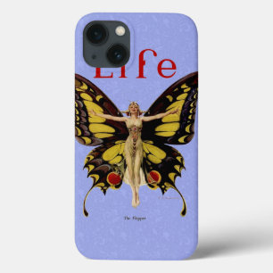 Illustratie van Flapper Butterfly-vliegende vrouw iPhone 13 Hoesje