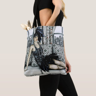 Illustratie van Flappermode uit de Roaring Twentie Draagtas