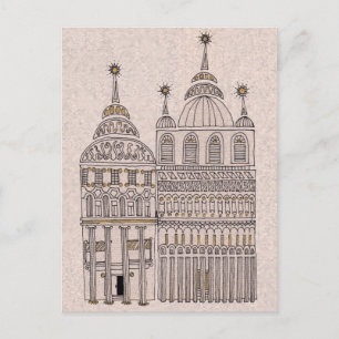 Illustratie van fluitenzen voor walvisgerei briefkaart