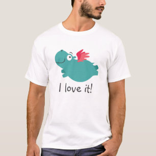 Illustratie van Flying Hippo T-shirt