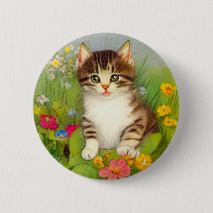 Illustratie van glimlach ronde button 5,7 cm