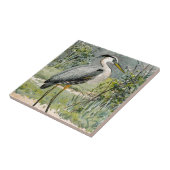 Illustratie van Great Blue Heron Tegeltje (Zijkant)