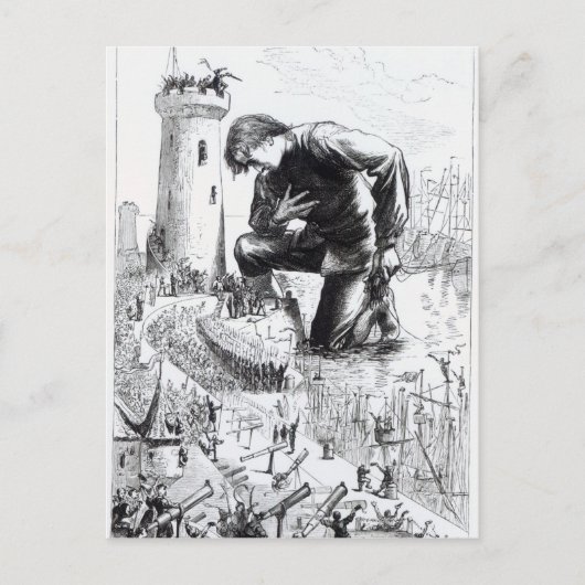 Illustratie van 'Gulliver's Travels' Briefkaart (Voorkant)