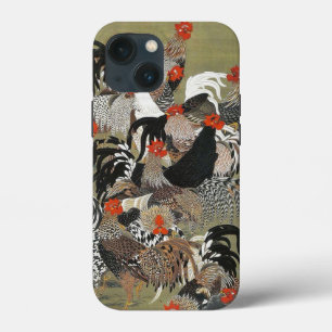 Illustratie van hanen en kippen door Ito Jakuchu iPhone 13 Mini Hoesje