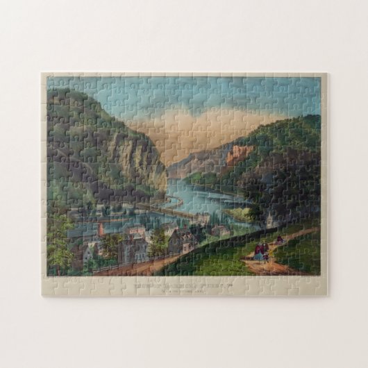 illustratie van Harpers Ferry WV Legpuzzel (Horizontaal)