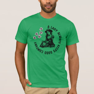 Illustratie van Heksachtige Dame en Hond uit het V T-shirt