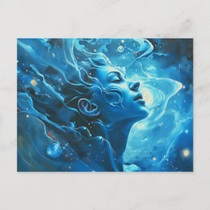 Illustratie van het Aquarius-sterrenbeeld Briefkaart