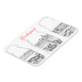 Illustratie van het Boedapest- en hongaarse parlem Magneet (Linkerzijde)